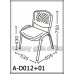 A-D012 彩色膠殼椅 (A042)